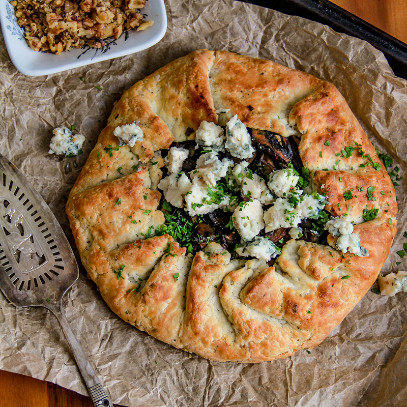Mushroom & Onion Galette with Pepper Mill Mix