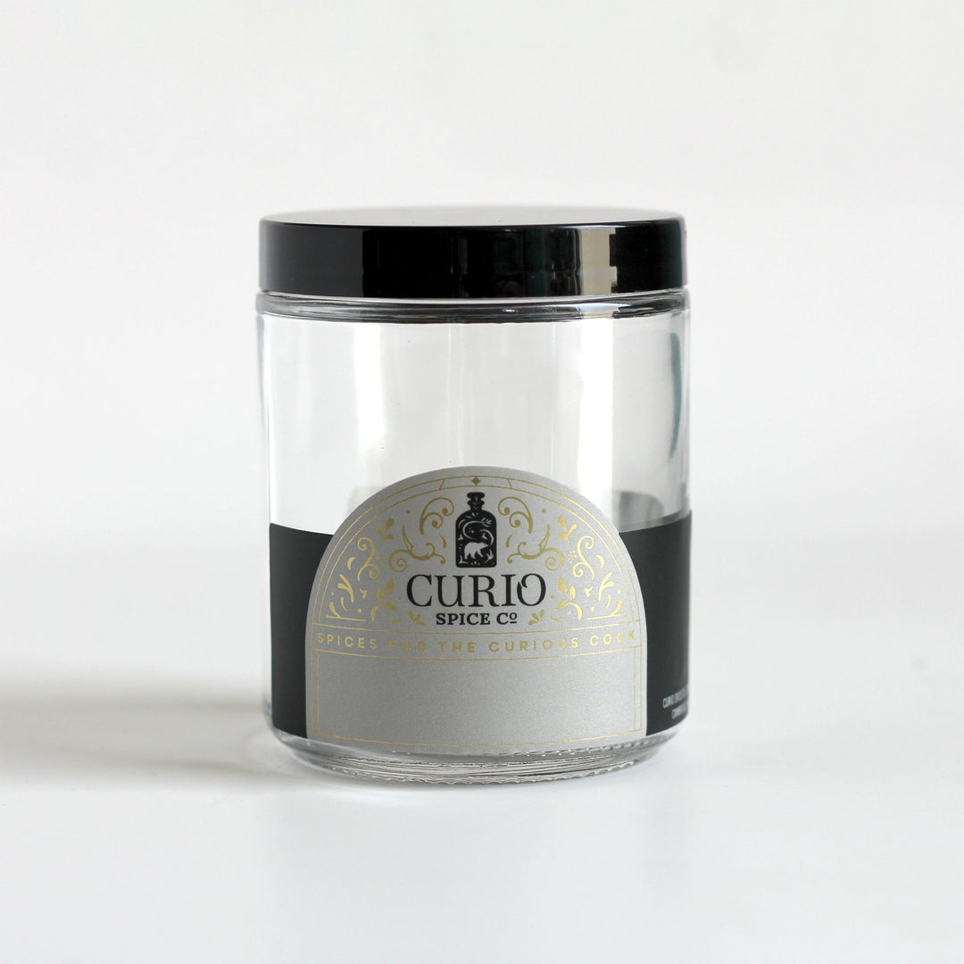 8-oz clear glass Curio Spice jar