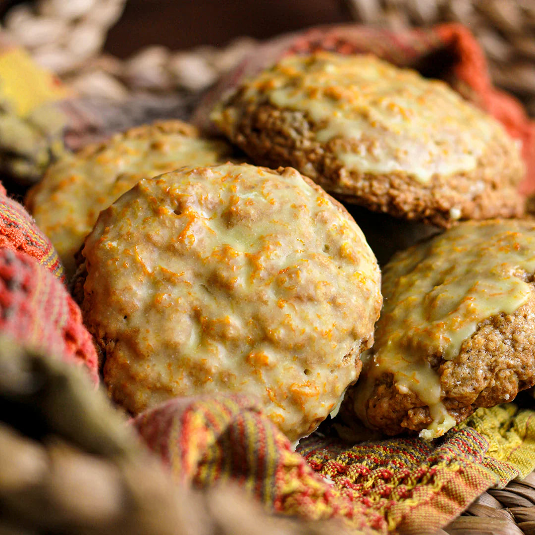 Kandy Spiced Pumpkin Cookies with Orange Glaze