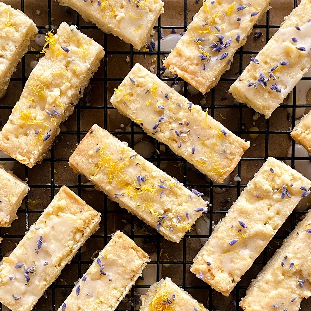 Lavender-Lemon Shortbread Bars