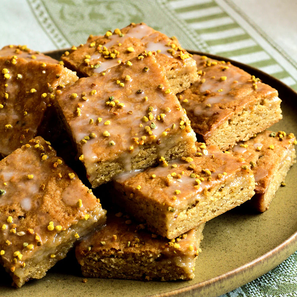 Bee Pollen Sesame Blondies