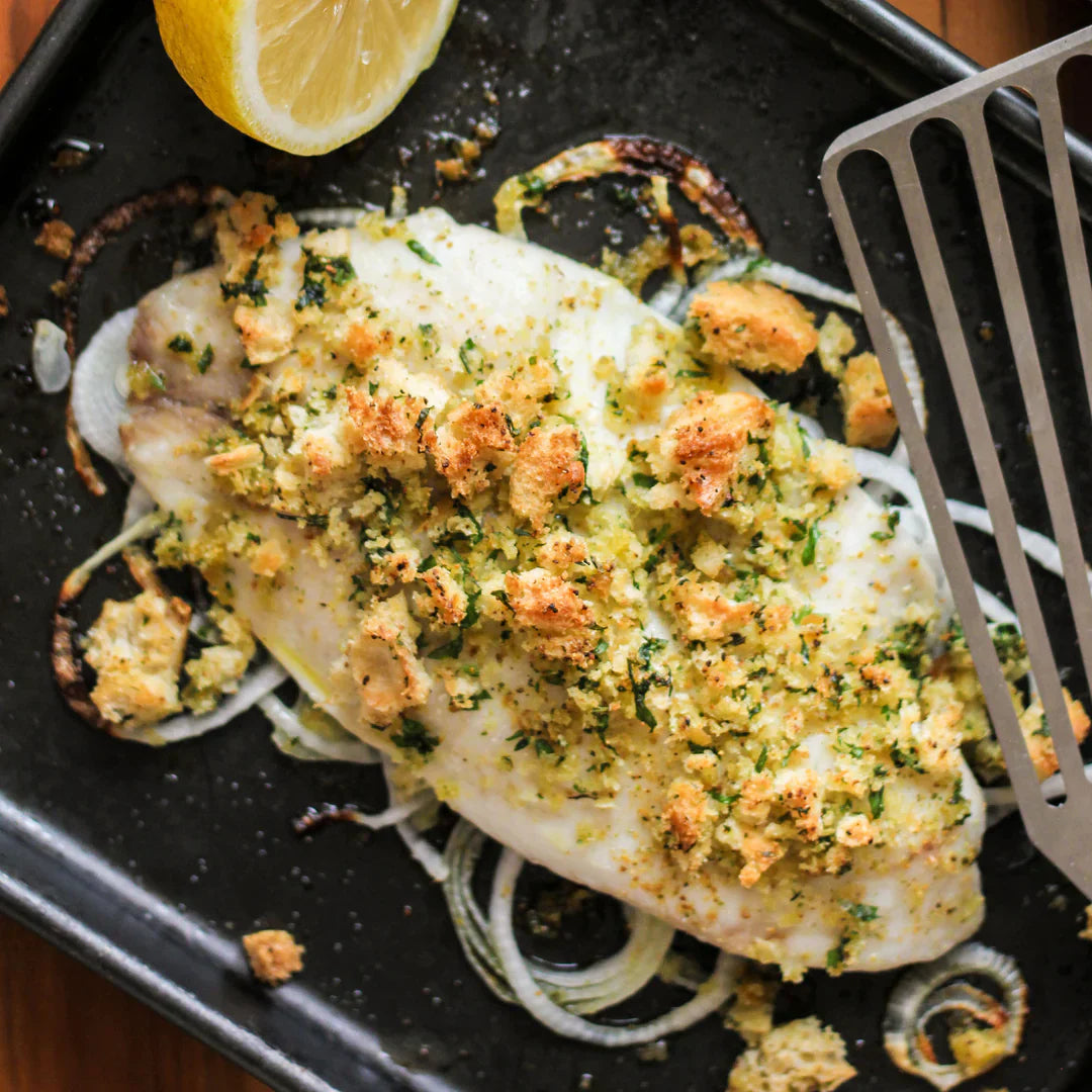 Photo of a piece of baked haddock