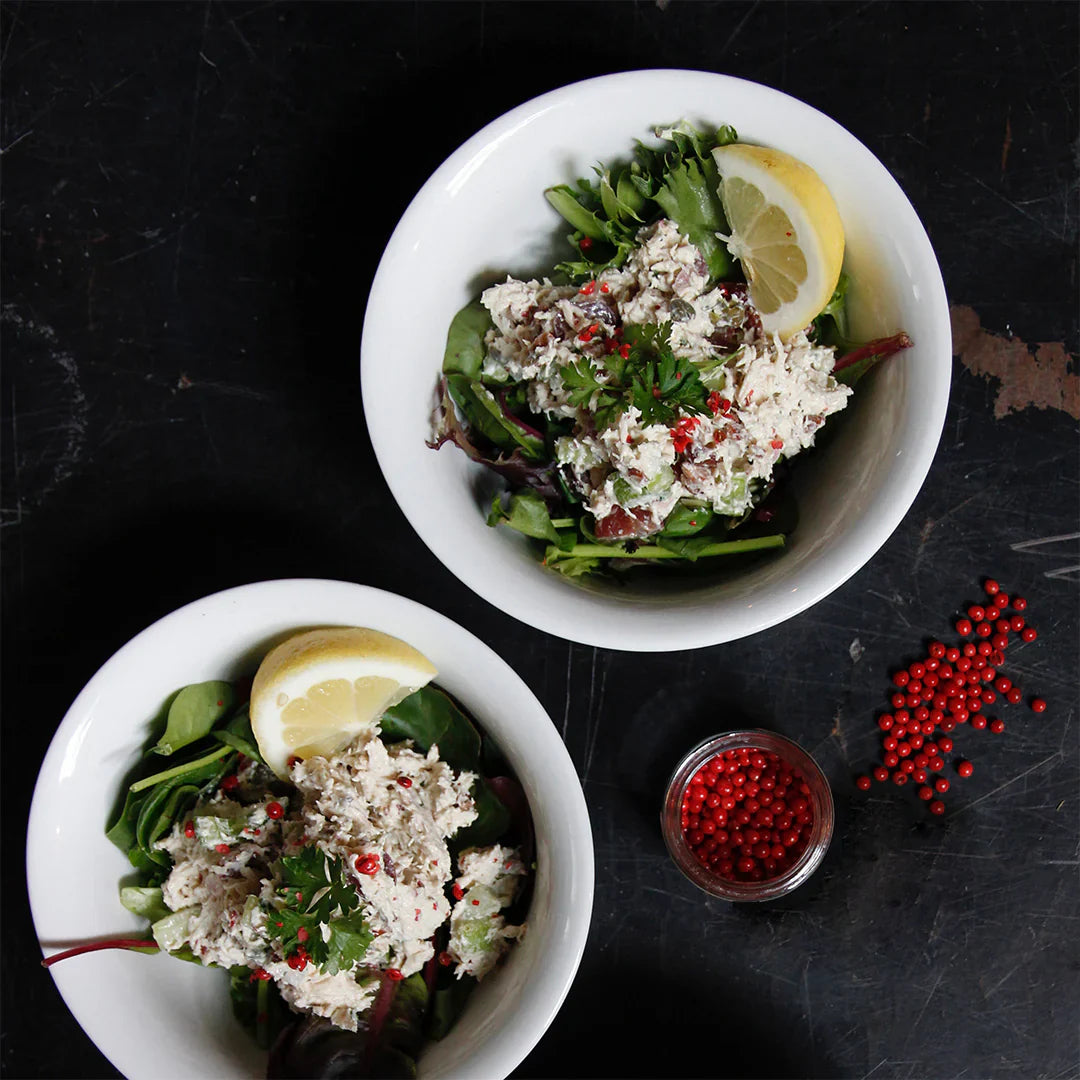 Photo of two bowls of chicken salad