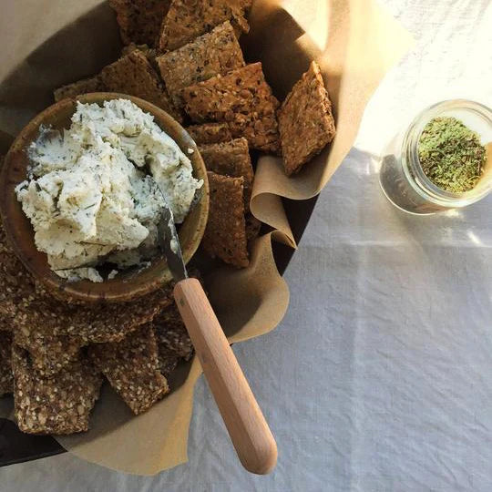 Photo of cheese spread and crackers