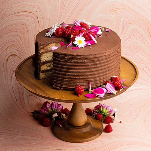 Curio's Celebration Cake with Baies Rose Ganache