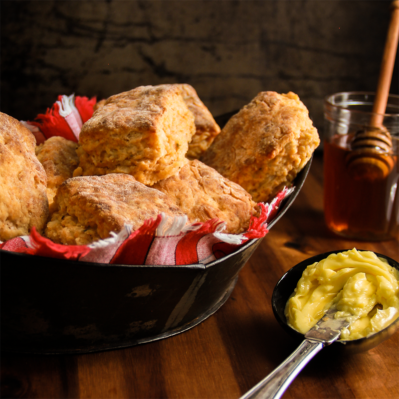 Creole Cheddar Buttermilk Biscuits