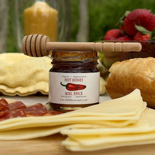 African Bronze Hot Honey with a charcuterie board