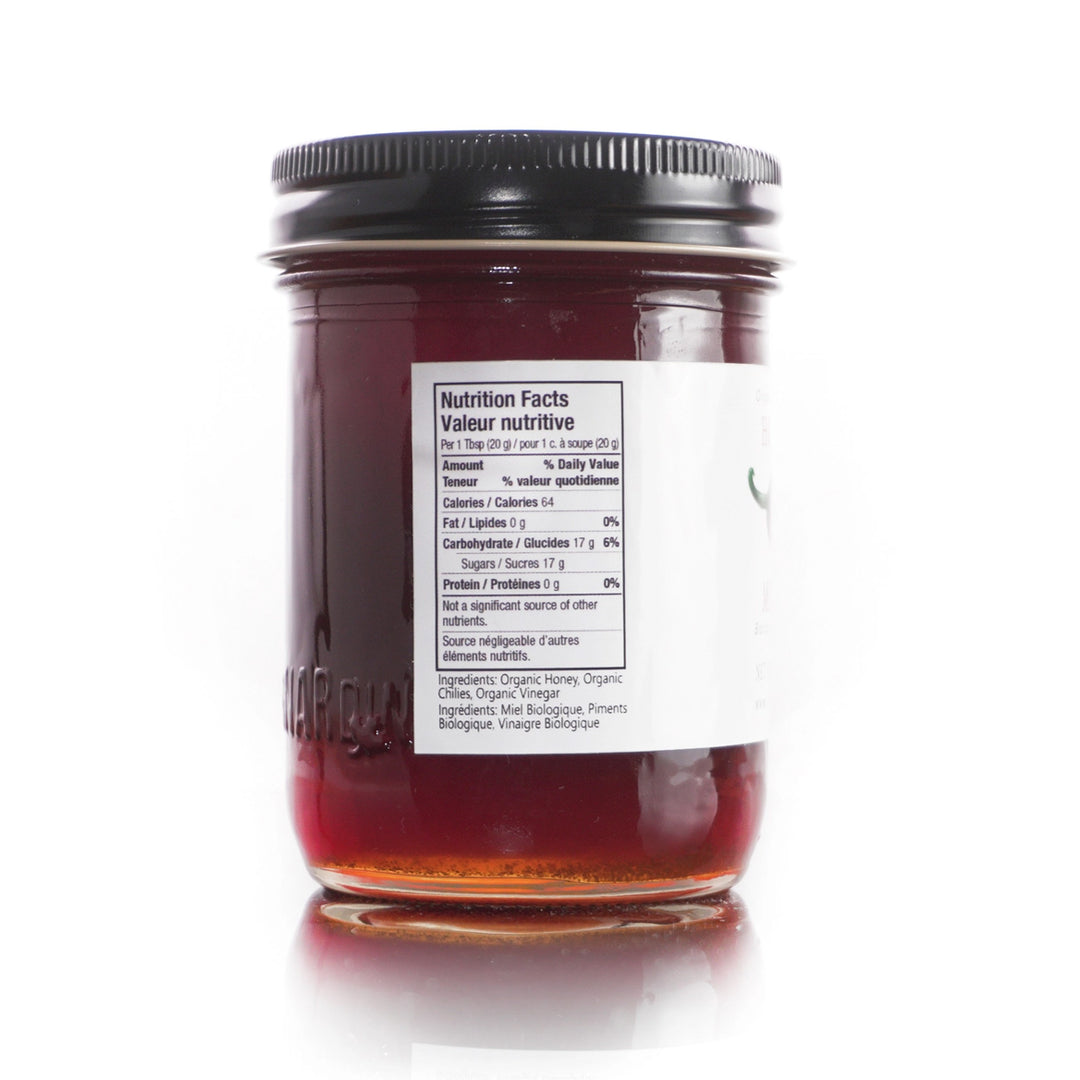 African Bronze Hot Honey nutrition label