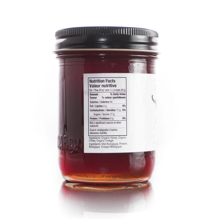 African Bronze Hot Honey nutrition label