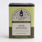 Curio Spice Co. Herb Goddess spice tin on a white background