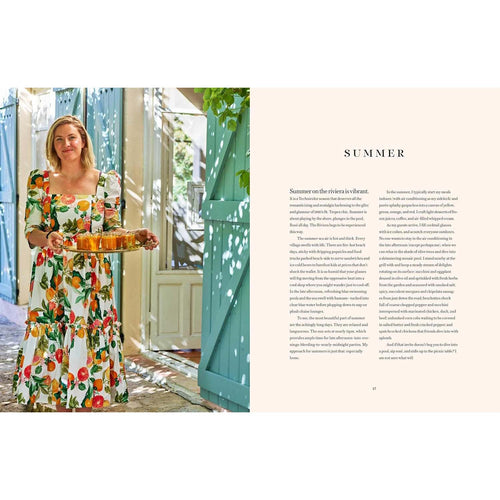 A snippet of Makenna Held's cookbook "Mostly French" talking about summer cooking in the French Riviera