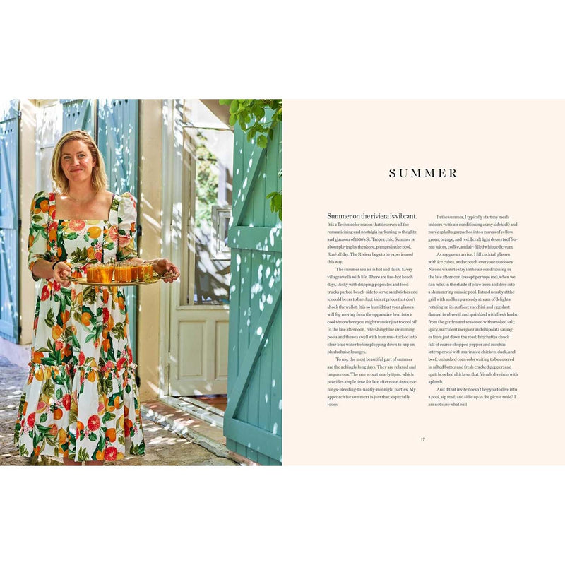 A snippet of Makenna Held's cookbook "Mostly French" talking about summer cooking in the French Riviera