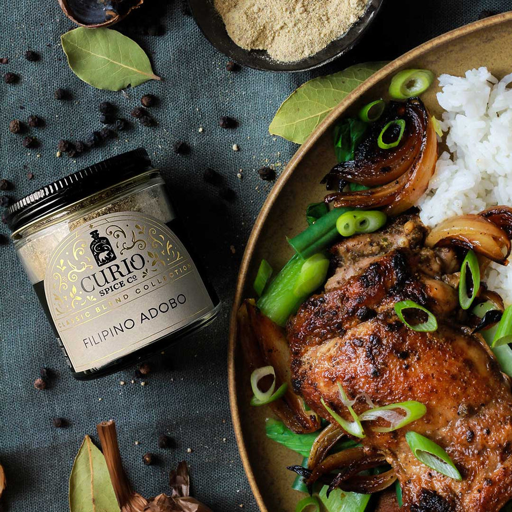 Filipino Adobo being used in a chicken adobo recipe