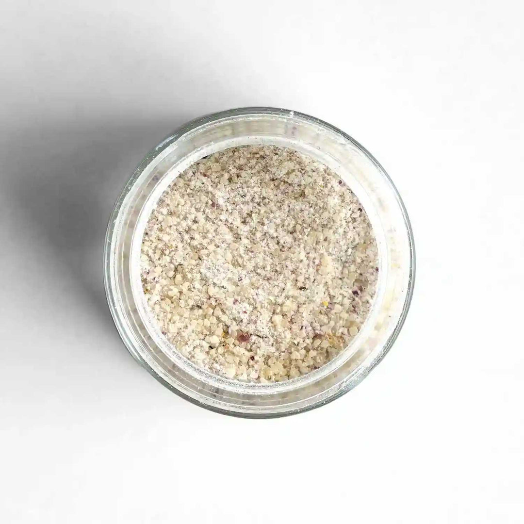 Top-down of Moroccan Rose Sugar.