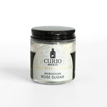 Curio Spice Co. Classic Blend Rose Sugar in a glass jar.