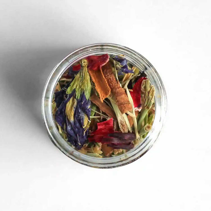 Top-down view of Mariposa Tea