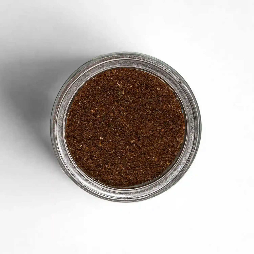 Top-down view of Ru's Dark-Roasted Curry Powder