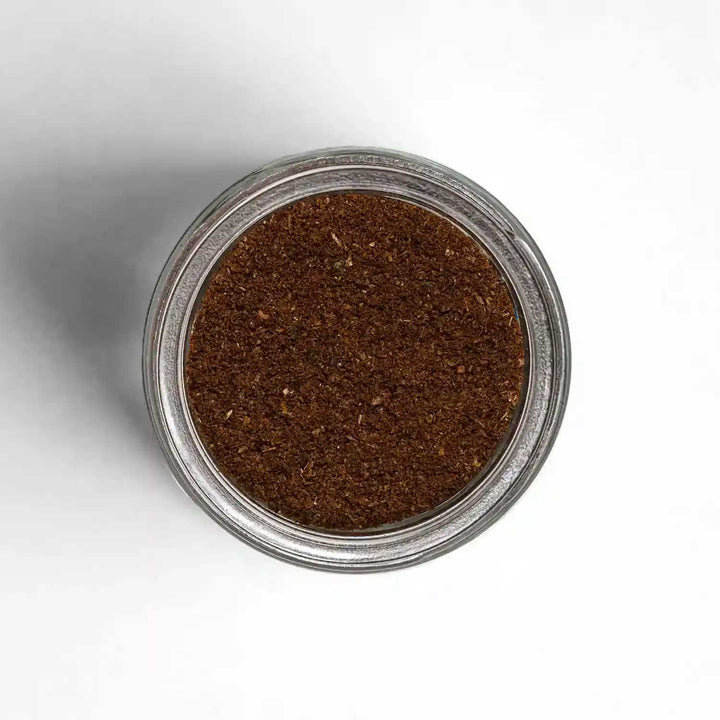 Top-down view of Ru's Dark-Roasted Curry Powder