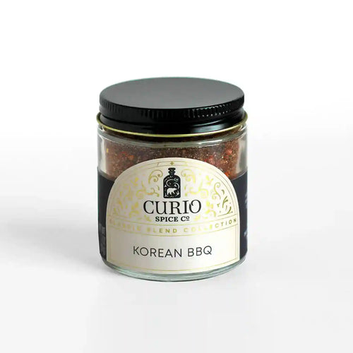 Glass jar of Korean BBQ spice blend