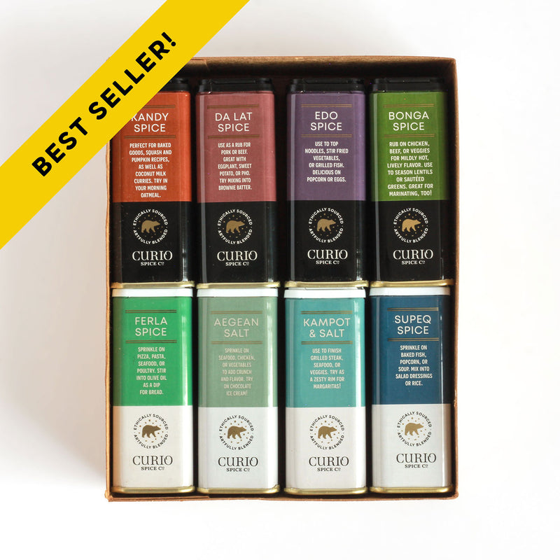 The Curio Spice 8-Tin is a best-seller