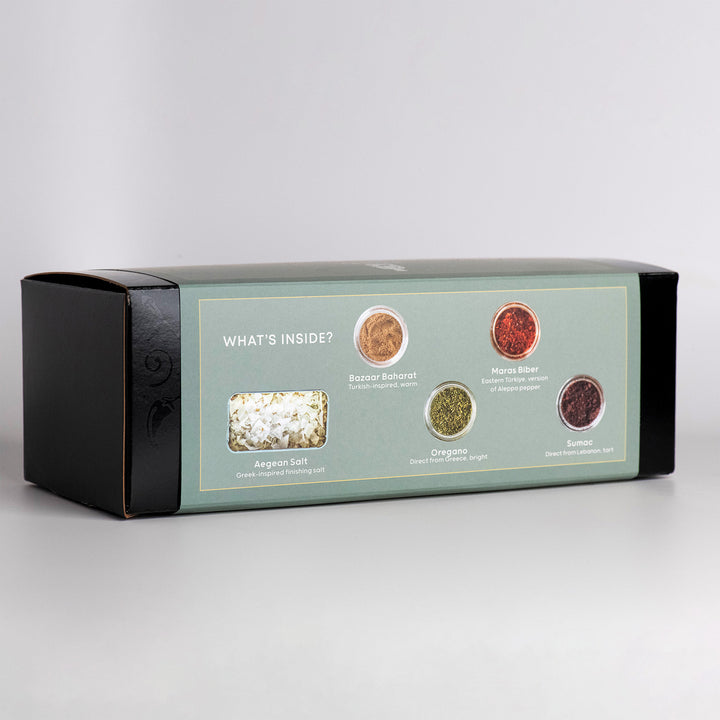 Back of the Mediterranean Pantry gift box