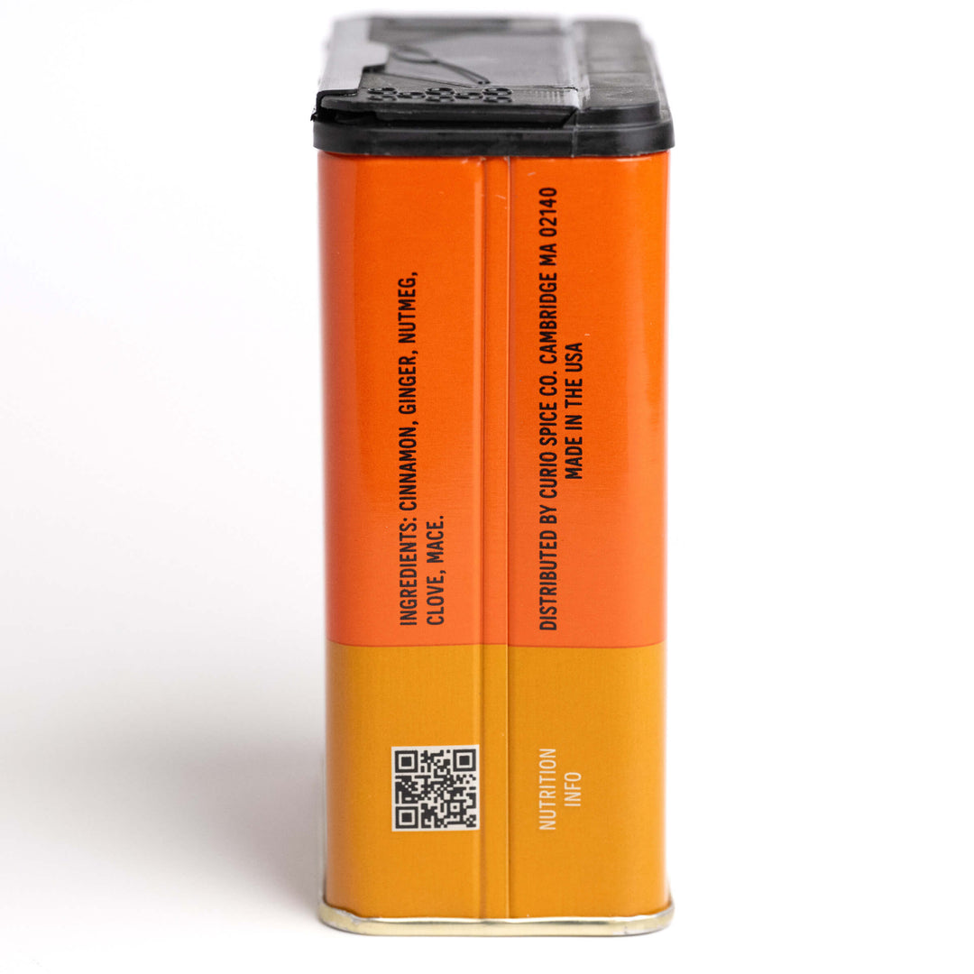 Orange battery with text and a QR code on a white background