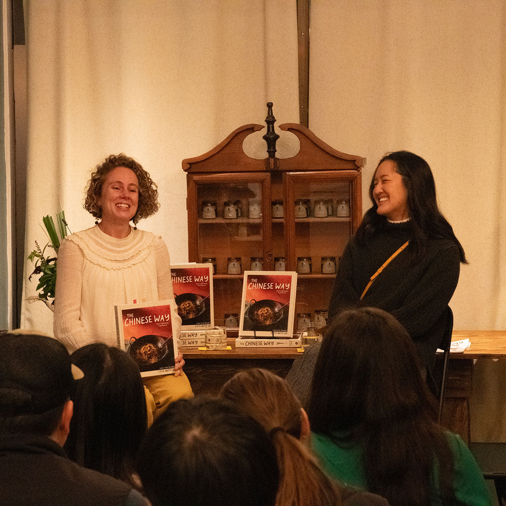 Curio Spice founder Claire Cheney with Betty Liu and her book "The Chinese Way"