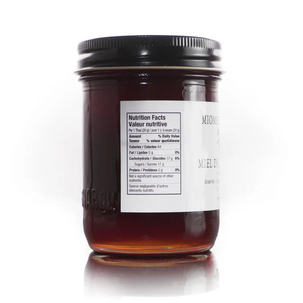 Miombo Blossom Honey nutrition label