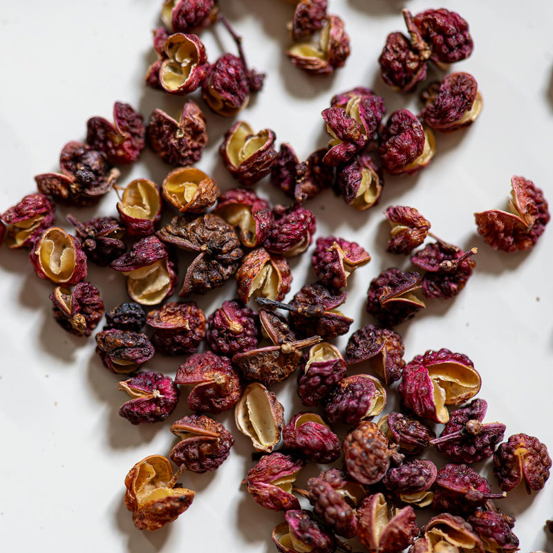 Scatter of Sichuan Peppercorn Berries