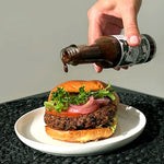 Cocoa Ghost Hot Sauce on a burger