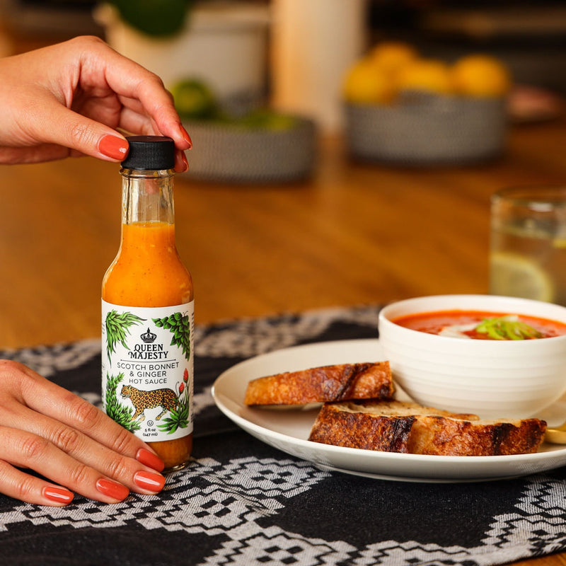 Scotch Bonnet & Ginger Hot Sauce in  soup