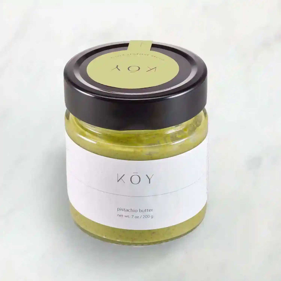 Koy Pantry Antep Pistachio Butter sealed jar