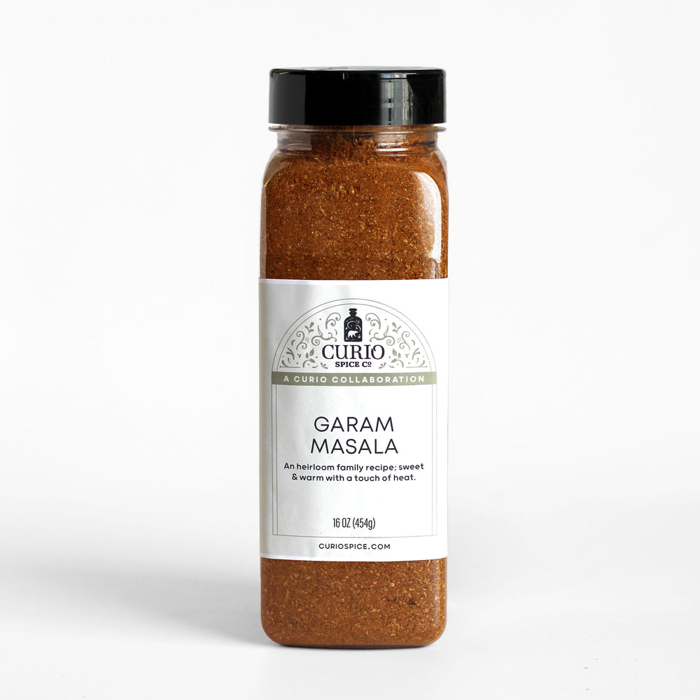 Bulk 16 oz. jar of Garam Masala, an heirloom family recipe that is sweet and warm with a touch of heat.