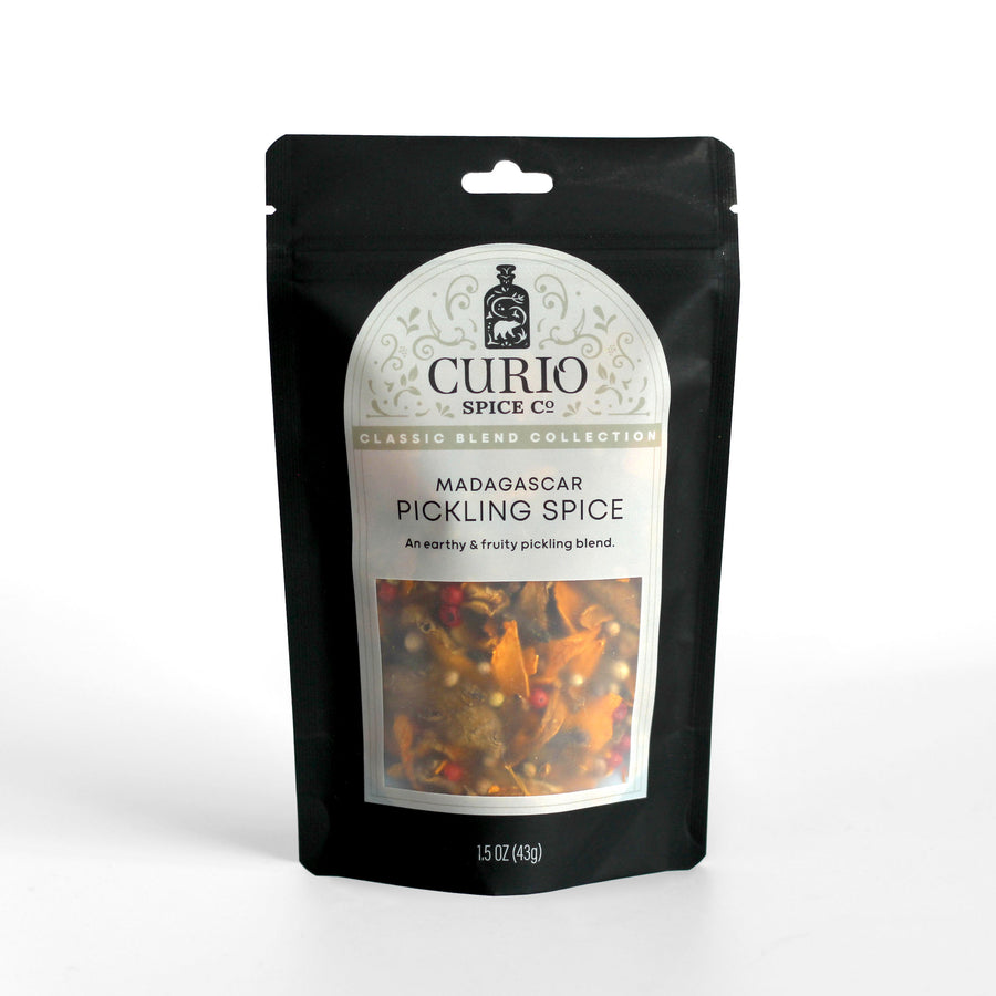 Curio Spice Co. Classic Blend Madagascar Pickling Spice in a resealable bag.