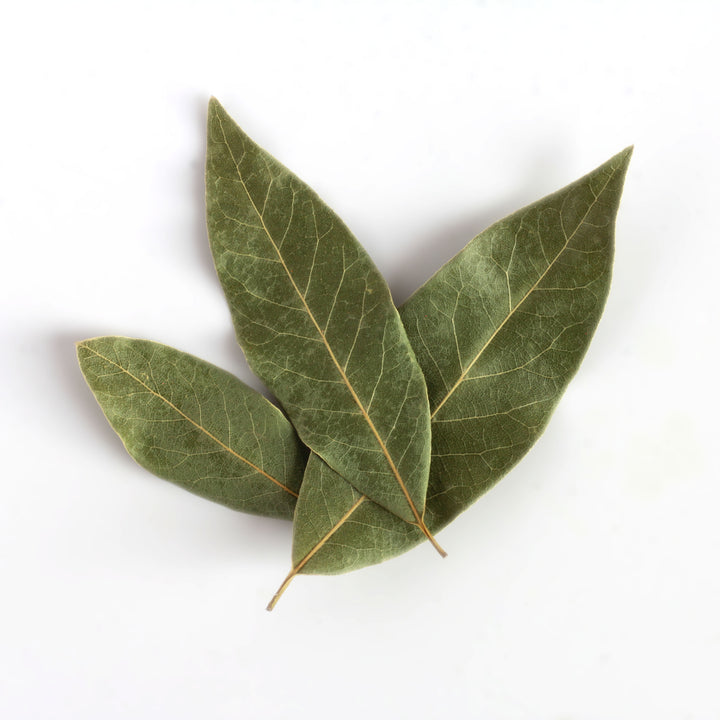 Sicilian bay leaves stacked on top of one another