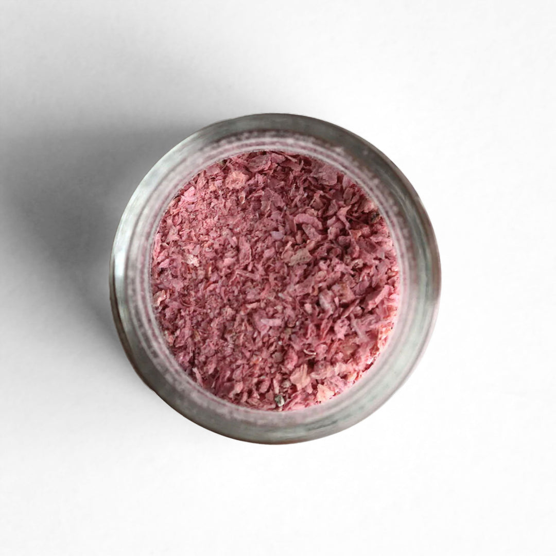Top-down view of Pickled Cherry Blossom Flakes
