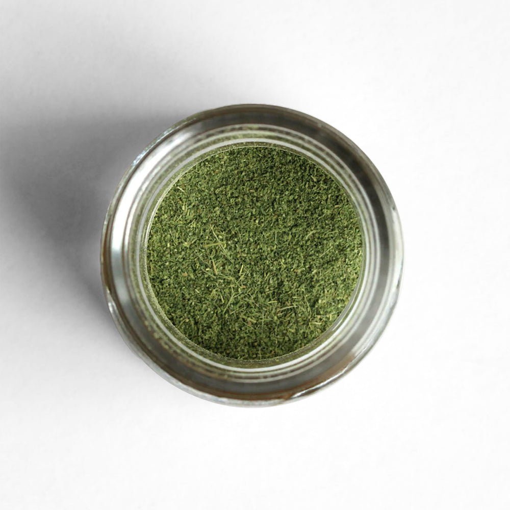 Top-down view of Makrut Lime Leaf