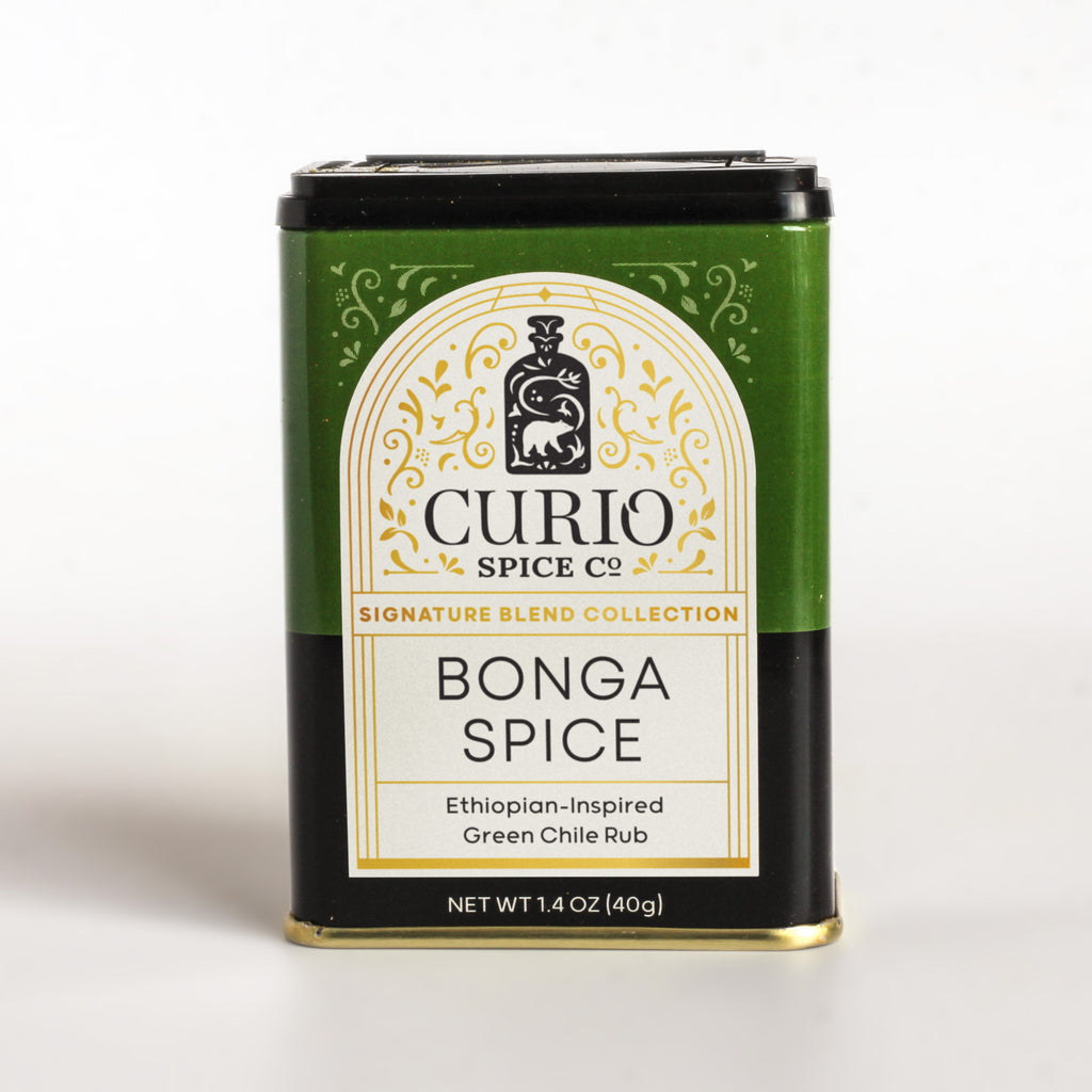 Curio Spice Co. Signature Blend Bonga Spice in a tin