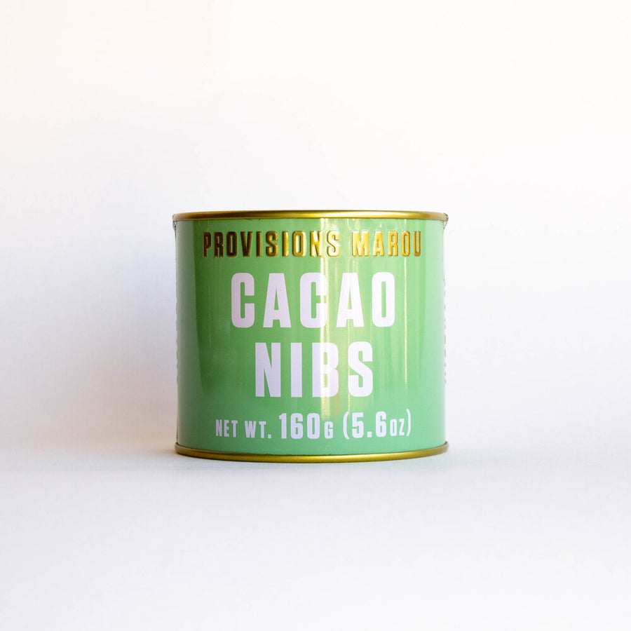 Tin of Marou Provisions Cacao Nibs (Net wt. 160 g).